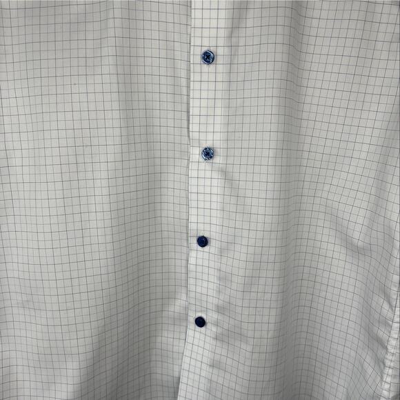 Stantt Knit Custom Button Front Business Quality Men Checkered Long Sleeve Shirt - Picture 3 of 7